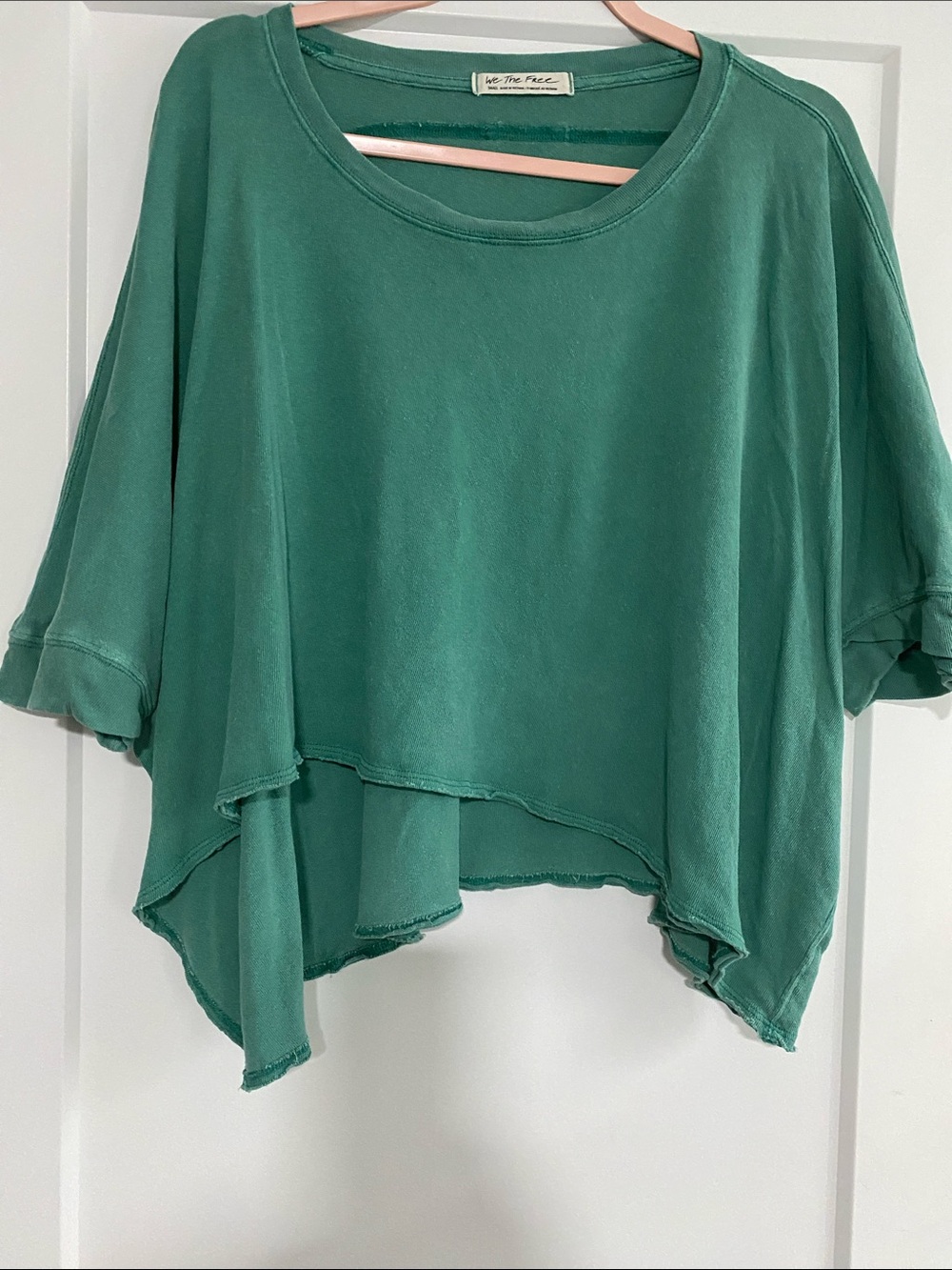 We The Free Teal Layered Short-Sleeve Pullover NWOT